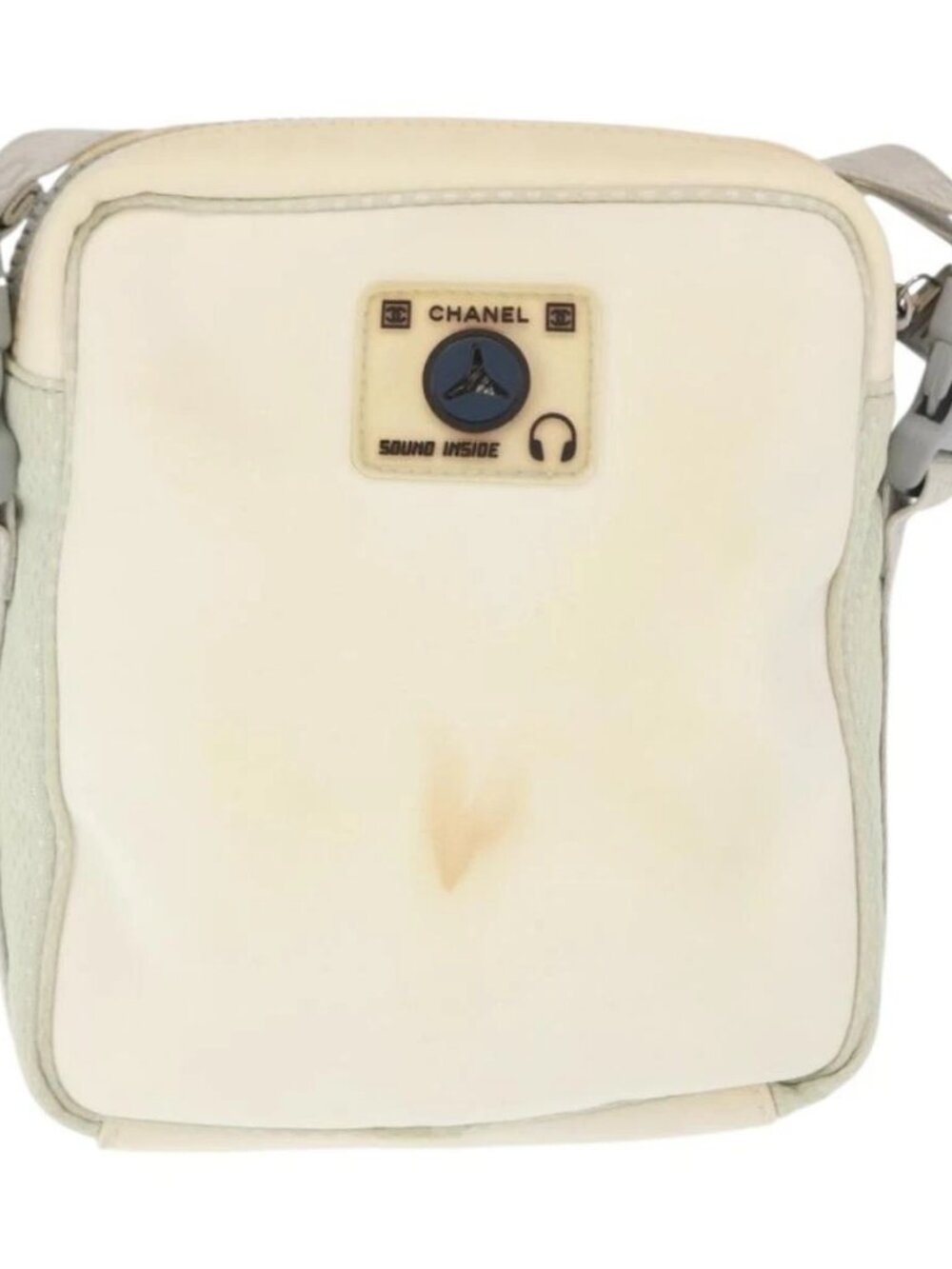 CHANEL Sports Line Shoulder Bag Nylon White Silver CC - Picture 2 of 16